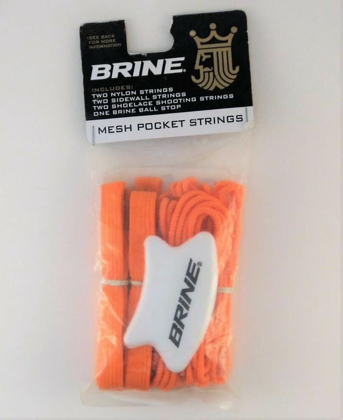 Brine Orange Lacrosse Mesh Pocket Strings