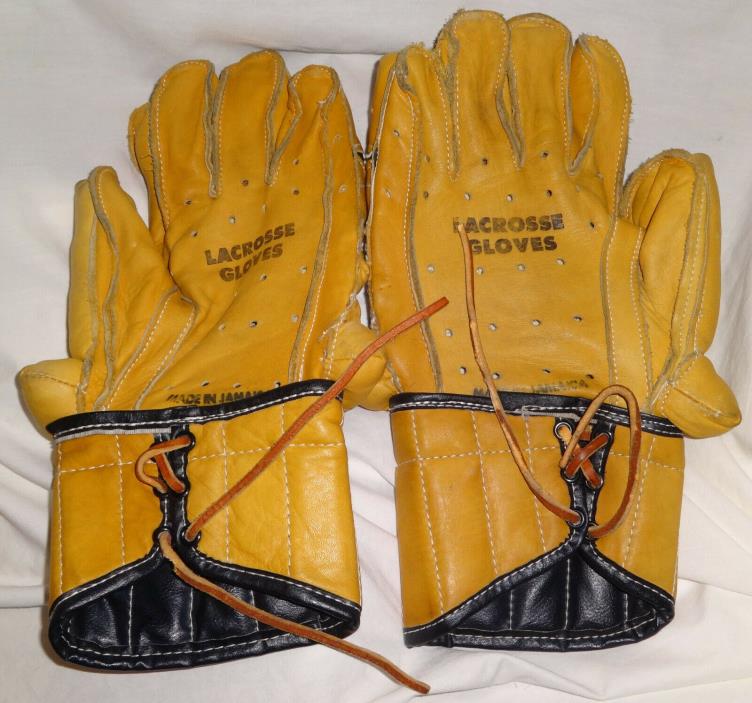 Vintage WinnWell Leather Lacrosse Gloves Made In Jamaica L75 Model