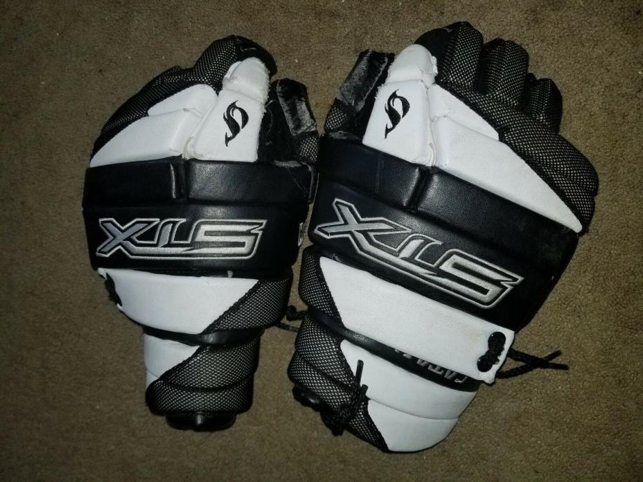 Used STX CATALYST Lacrosse Gloves ~ Black~ Sr 13