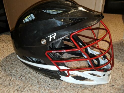 Cascade R lacrosse helmet adult mens mask lax black red