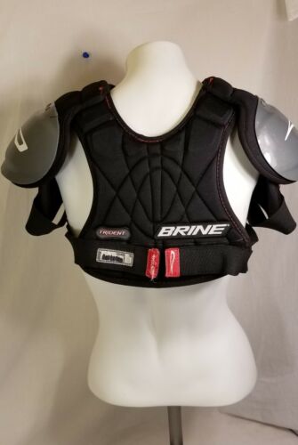 Brine Trident Boys Youth Lacrosse Shoulder pads black EUC