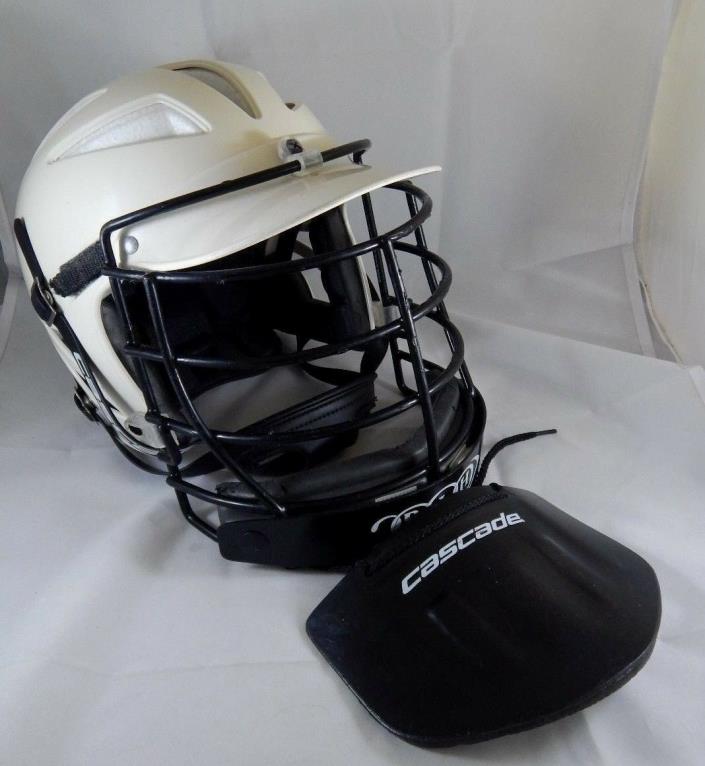 Lacrosse Helmet Cascade PLH 2000 Junior White & Black With Throat Shield