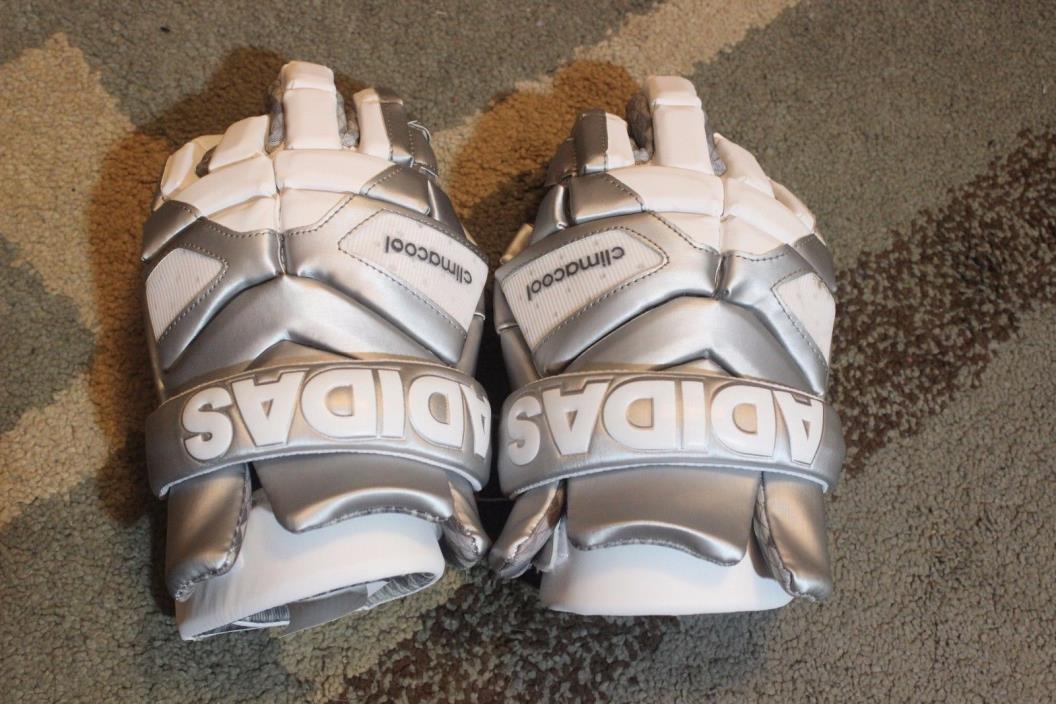 adidas EQT Berserker Speed Lacrosse Glove Size 13 NWT Silver White