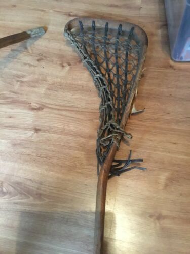 Vintage Antique 50 +Inch Long Wooden Lacrosse Stick