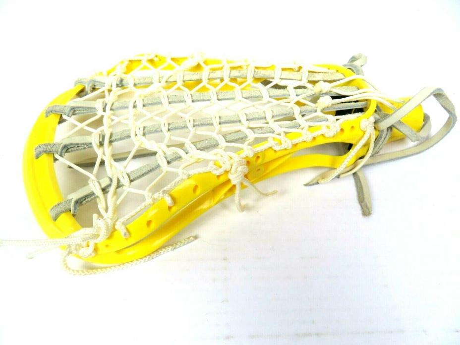 Harrow Lacrosse Strung Stick Head Yellow White Strings
