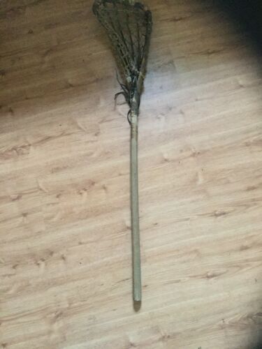 Vintage Antique 43 Inch Long Wooden Lacrosse Stick With Very Thick Grip