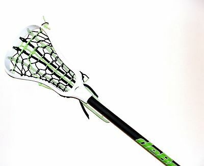Brine Epic 2 Women's Custom Strung Lacrosse Stick/ deBeer 6000 Shaft-BLK/Green