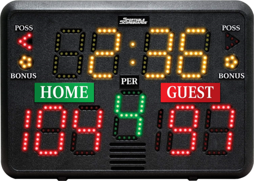 Sportable Scoreboards Multisport Indoor Tabletop Scoreboard