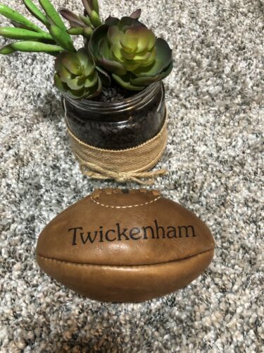 'Twickenham' Rugby Ball Mini Size Brown Leather Trophy Ball