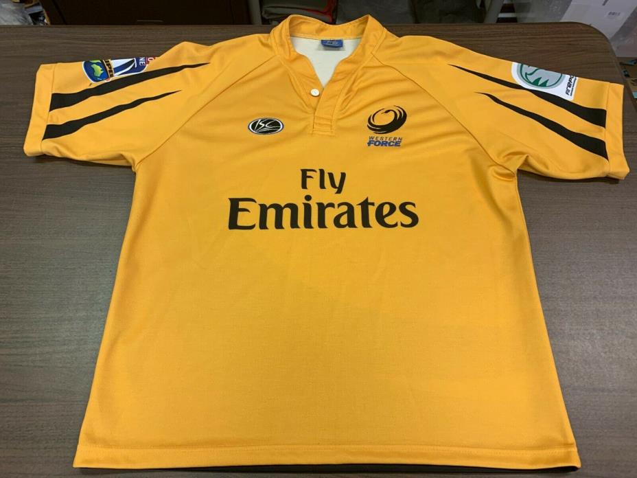 Western Force Fly Emirates Men’s Yellow Rugby Jersey - Large