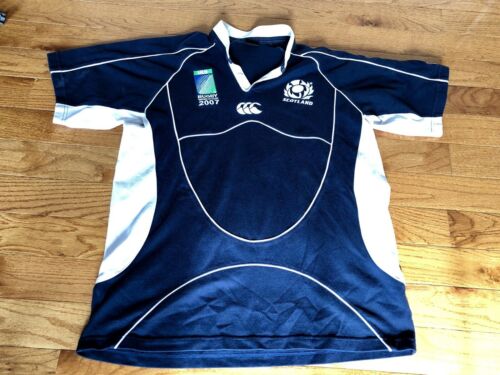 scotland rugby world cup 2007 Canterbury Of New Zealand jersey shirt Large