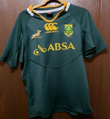 Cool Green Canterbury South Africa Rugby Jersey Youth Large STITCHED