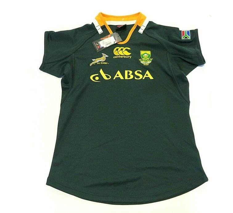 NWT Canterbury Green & Yellow South Africa Springboks Rugby Polo Youth Size 12