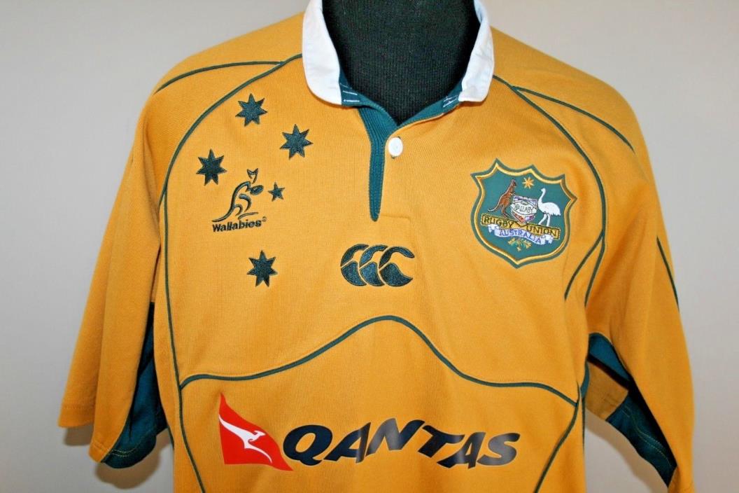 Canterbury Australia Authentic Wallabies Team Embroidered Jersey Size XL