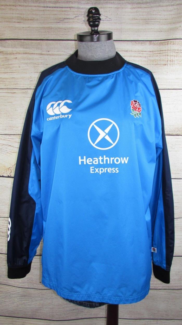 CANTERBURY mens Heathrow Pullover Jacket Shirt XL Windbreaker England ROSE Rugby