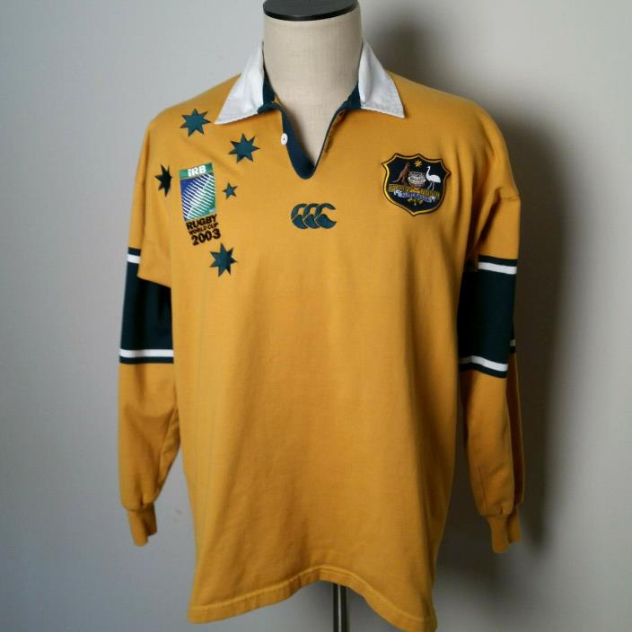 WALLABIES Australia Rugby World Cup 2003 CCC Long Sleeve Jersey XL