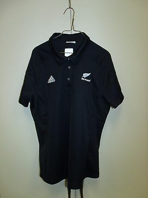NEW ZEALAND ALL BLACKS RUGBY TEAM POLO LADIES CUT SIZE