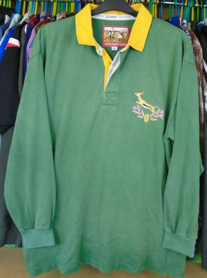 SOUTH AFRICA SPRINGBOKS COTTON TRADERS RUGBY SHIRT JERSEY TOP XL ADULT