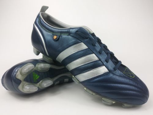 Adidas Mens Rare adiPURE TRX FG Leather 668077 Navy Silver Soccer Cleat Size 9.5