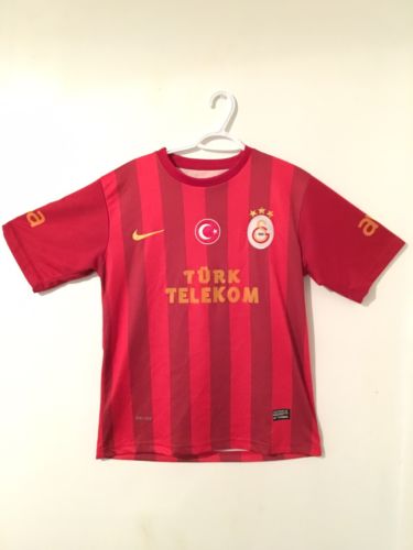 Mens Nike Dri Fit Red Galatasaray Turk Telekom Soccer Jersey Size L Great Shape