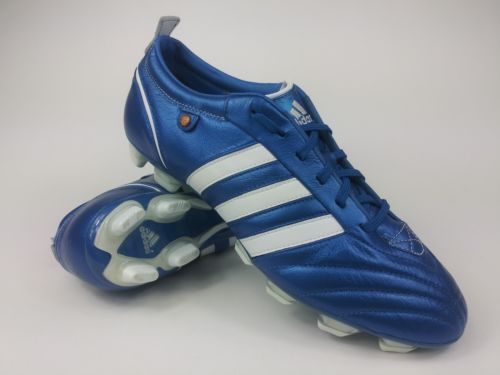 Adidas Mens Rare adiPURE TRX FG Leather 048480 Blue White Soccer Cleats Size 9.5