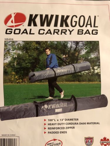 KwikGoal Soccer CarryBag 100''L x 13”D, Gray, Kordura Material D600 Pad End - 2