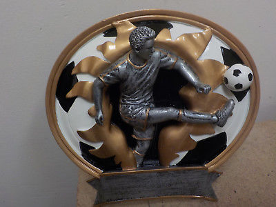 Male soccer trophy award, stand or hang, engraving included, 7.5