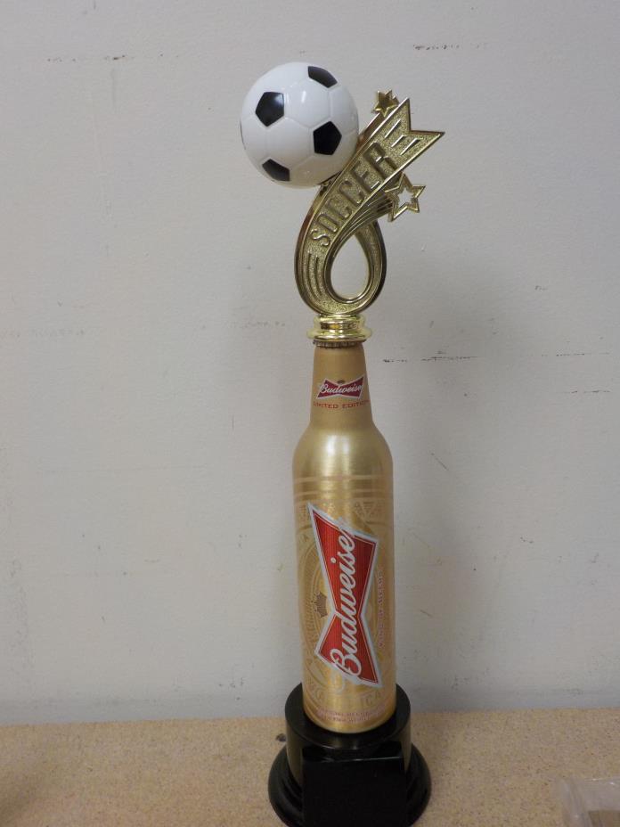 Budweiser Soccer award trophy, w/ engraving, 17