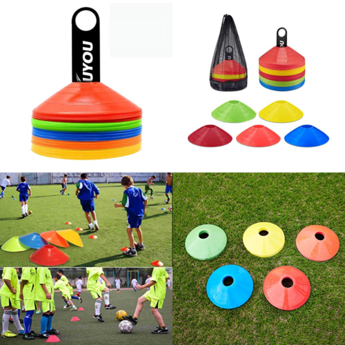 Sport Soccer Disc Cones Sets 50 Pack Agility Perfect For Football Basketball Foo