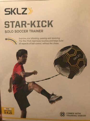 SKLZ Star-Kick Hands Free Solo Soccer Trainer- Fits Ball Size 3, 4, and 5 Black