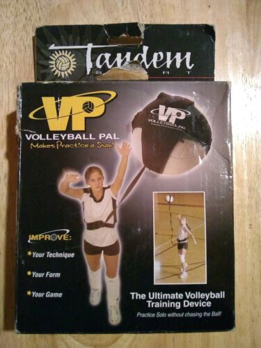 Tandem Volleyball Training Pal. Serving Spiking Practice Aid Device Trainer Toss