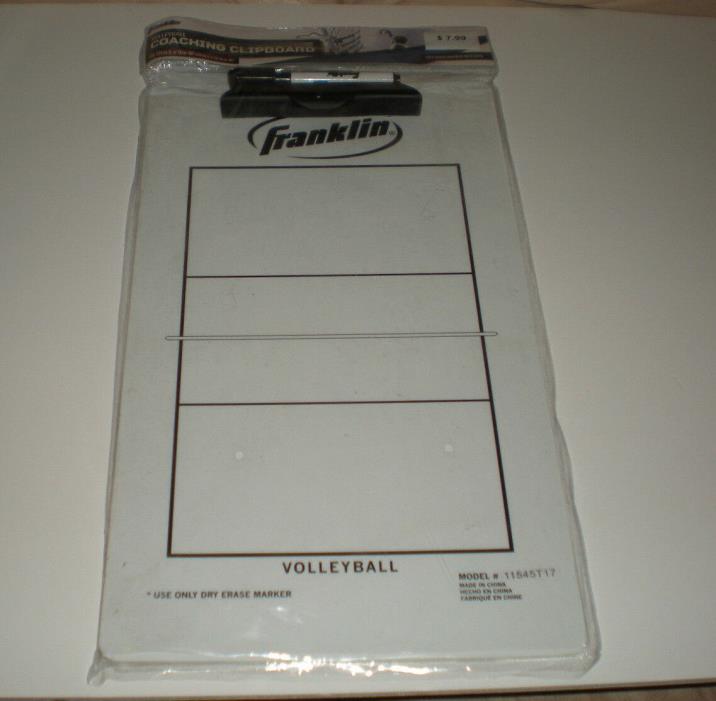 Franklin Volleyball Coaching Clipboard with Marker 15.75 in. x 9in. - NEW