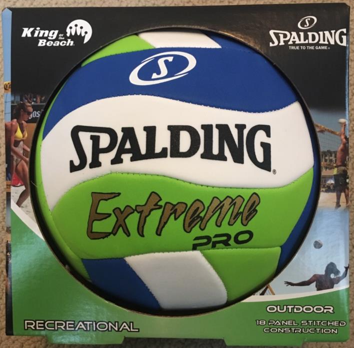 Spalding Extreme Pro Wave Volleyball Blue/Neon Green Official Size Blowout Sale
