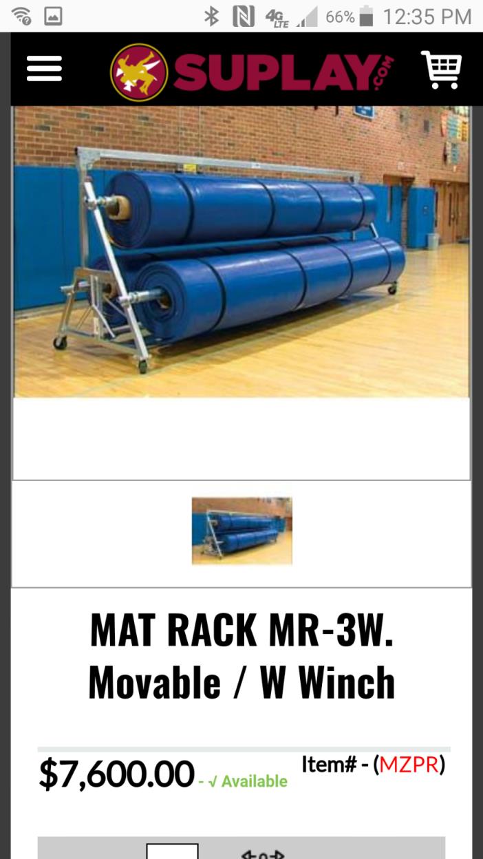 MAT RACK MR-3W Movable / W Winch TW Promotions The Matt Rack System USED NICE