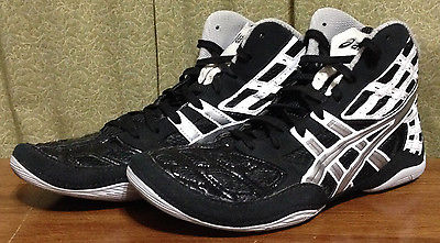 Asics Men's size 11 Split Second Black Silver Matflex Wrestling Shoes J203J ~343