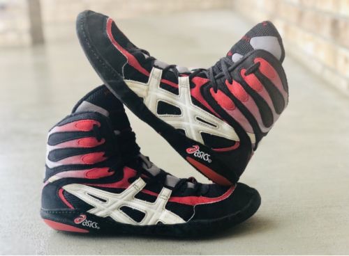 Rare Asics Pursuit 2 (P2) Wrestling Shoes Size 11 Red Black Vintage