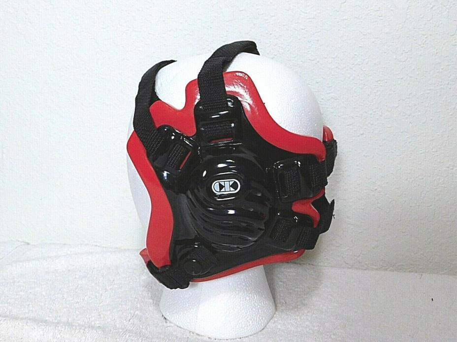 Pre-Owned Cliff Keen CK Wrestling Head Gear Adjustable (Red & Black)