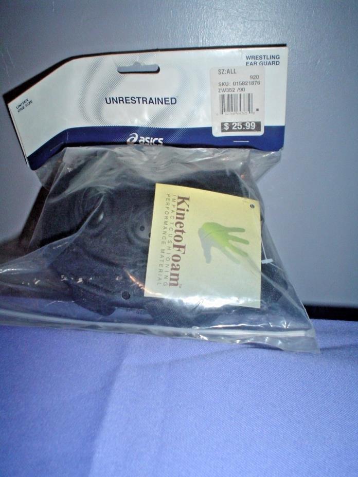 ASICS Unisex Unrestrained Wrestling Ear Guard, Black, One Size NWT ZW352