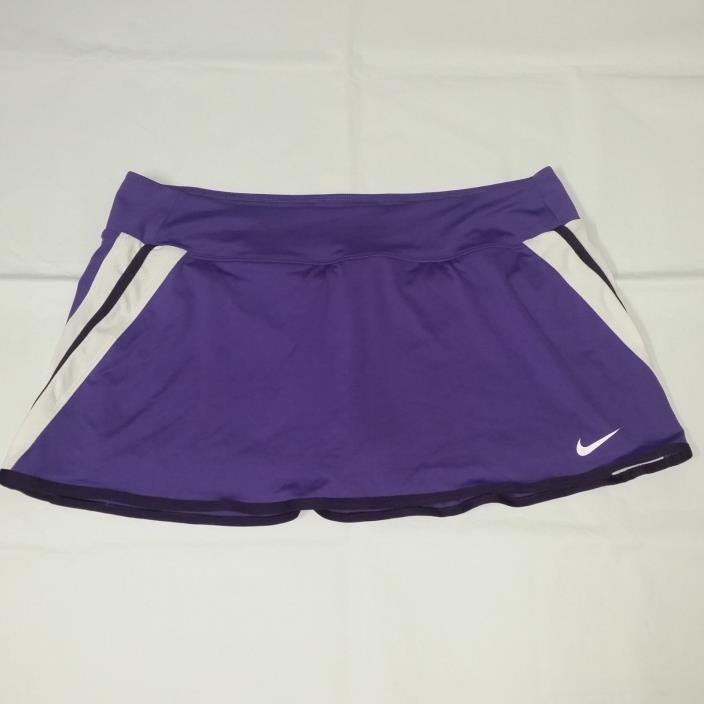 Womens Nike Dri Fit Tennis Skirt Skort Shorts XL Purple White