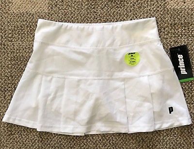 Womens Prince Stretch Woven Tennis Skirt Skort White Size X-Small SPQSK6914