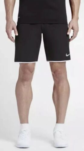 NIKECOURT FLEX MENS SZ LARGE 9” TENNIS SHORTS BLACK/WHITE 728980-010