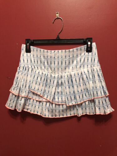 Lucky in Love Small (4-6) tennis Skirt Navy Blue & White Print