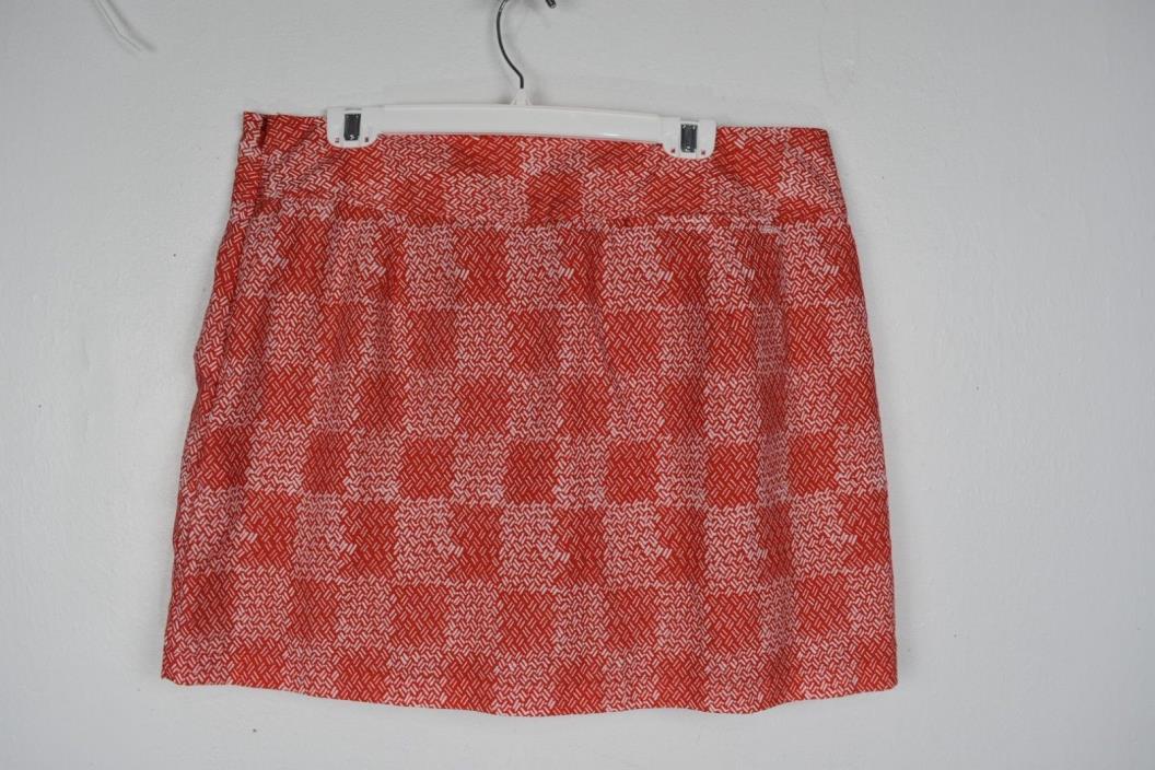 Izod Women Skirt Short Skort Golf Sport Orange Size 16