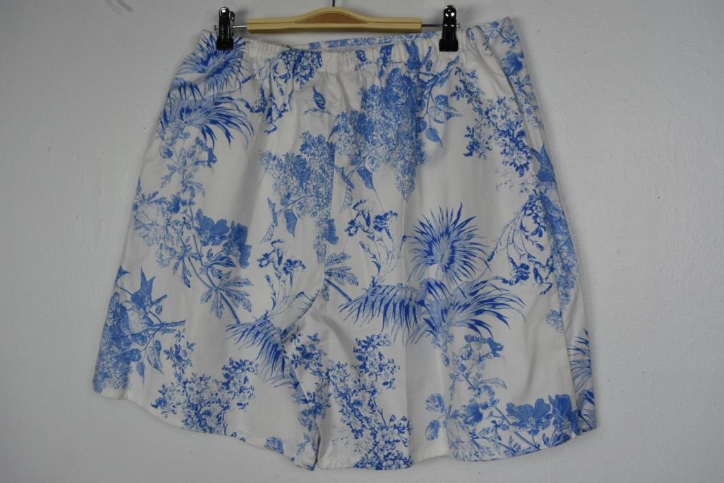 D & Co Women Skirt Short Skort Size Large Blue White