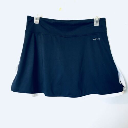 Nike Womens Athletic/Tennis Skort Navy Blue White Trim Dri-Fit Sz M