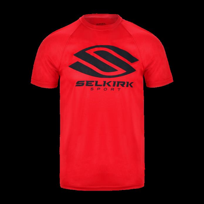 Selkirk Men's Polyester Core Crew Pickleball T-Shirt Red  XXL