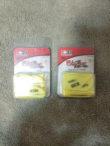 Bohning Neon Yellow Blazer Vanes 72 Total Vanes. Made in the USA. Free Shipping