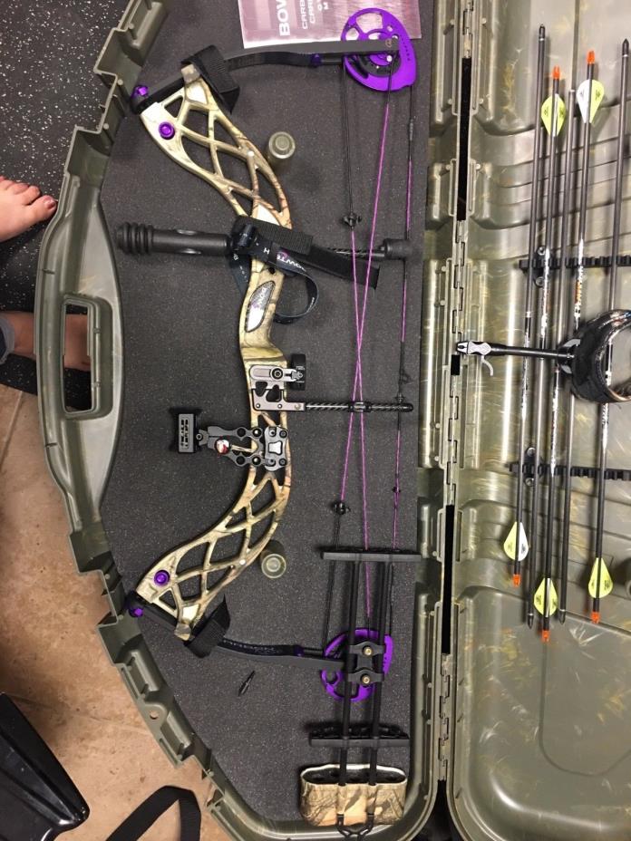 Bowtech Carbon Rose Compound Bow Purple w/ Real Tree Camo BRAND NEW!!!