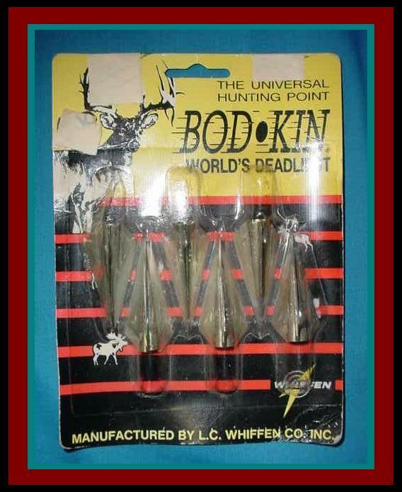 Original Package of 6 VINTAGE BODKIN 3 Blade - WORLD'S DEADLIEST - BROADHEADS