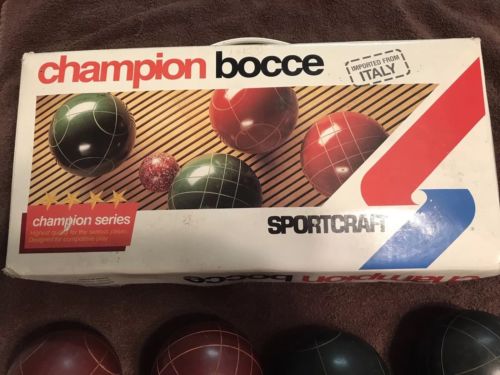VINTAGE 1981 SPORTCRAFT BOCCE BALL GAME SET MADE IN ITALY WITH BOX